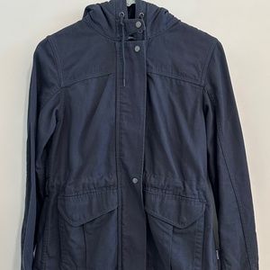 Patagonia Womens Prairie Dawn Hooded Jacket Casual Canvas Blue